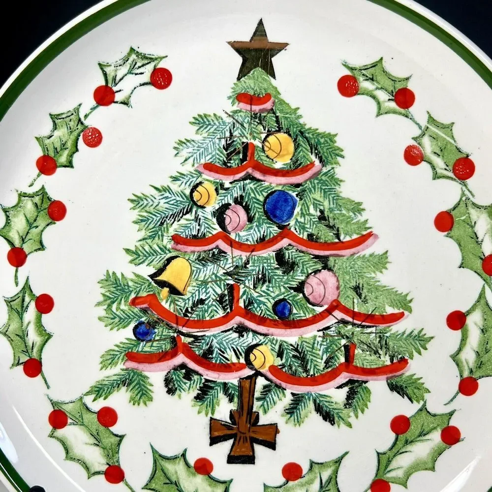 Vintage 1950's Geo Z.‎ Lefton Christmas Tree Plate 8